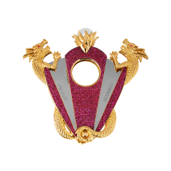 Cigar cutter Xi Dueling Dragons Chasing Flaming Pearl